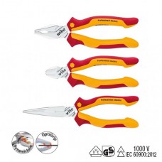 Wiha Pliers Set Professional Electric - 3 pcs - Individually Tested Protective Insulation 1,000 V AC, VDE and GS Tested - 26852